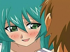 green haired anime girl