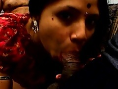 Horny Indian bitch loves stroking hard dicks