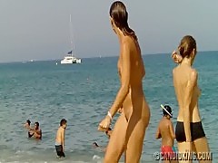 Nudist caught at the beach!