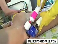 Fucked with machines till she squirts