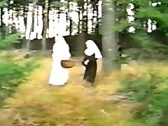 Dirty nuns sharing dick outdoor