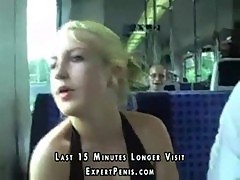 Nailing blonde sluts in public